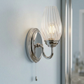 Sater Chrome Finish Bathroom Wall Light by Oaks Lighting — suits living rooms, bedrooms & hallways