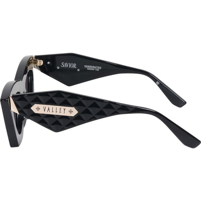 Saviour, Gloss Black with Gold Metal/Black Lenses