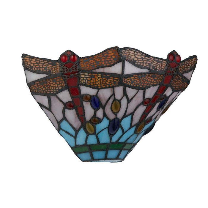 dragonfly 1 lt tiffany wall light 1283 17 by searchlighting lighting, living room image