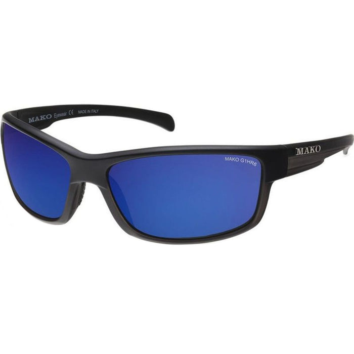 Shadow, Matte Black Grey Tort/Blue Mirror Glass Polarised Lenses