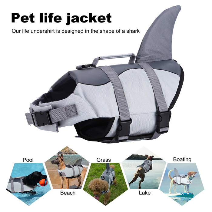 Shark Dog Life Vest & Safety Swimsuit