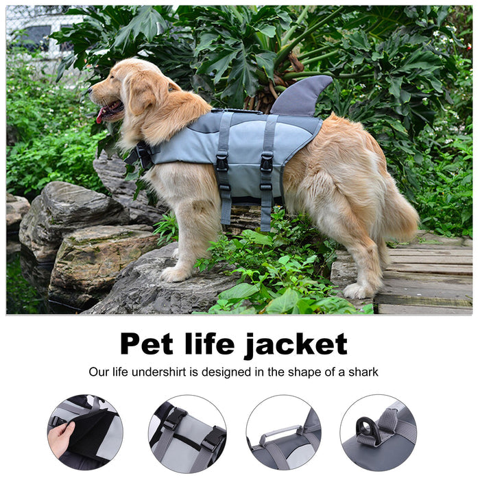 Shark Dog Life Vest & Safety Swimsuit