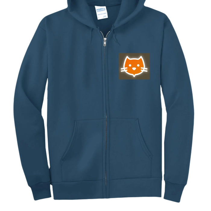Sports Cat Big and Tall Full Zip Hoodie - FloofChonk