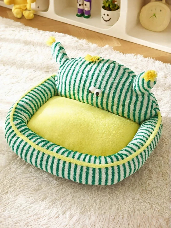 Striped Monster Design Pet Nest - FloofChonk