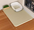 Tapis de litière pour chat double couche en nid d'abeille, grand format, 75 x 58 cm