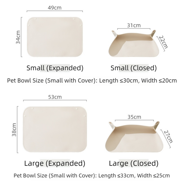Tapis en plastique pour nourriture pour animaux 38x53cm