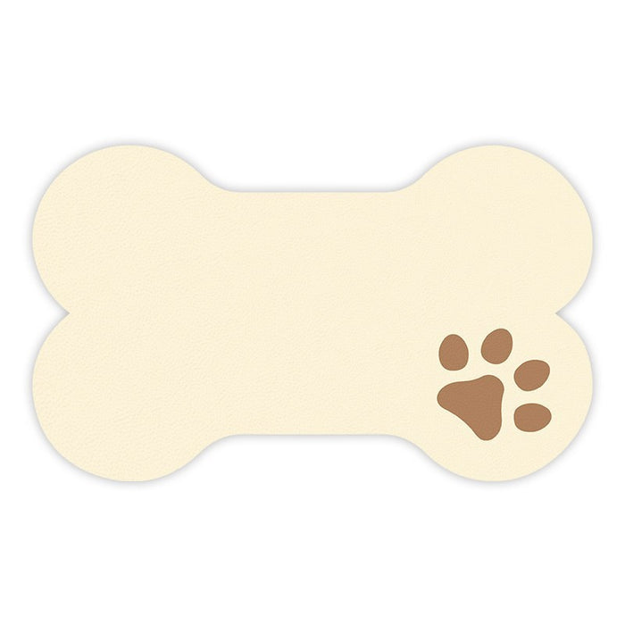 Tapis pour gamelle de chien/chat - Os beiges 40x60cm