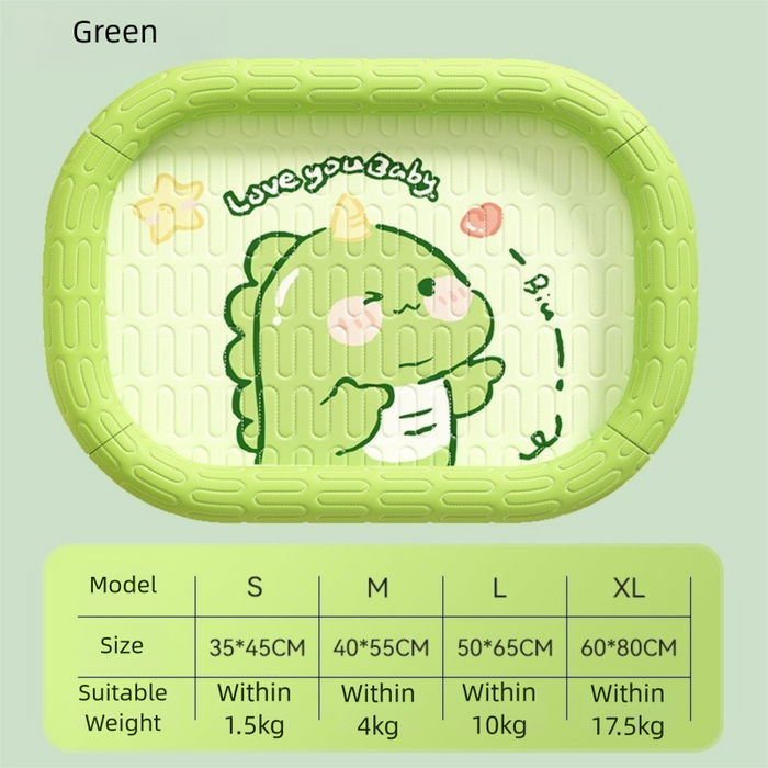 Tapis rafraîchissant en latex pour animaux - Petit dinosaure 40x55cm