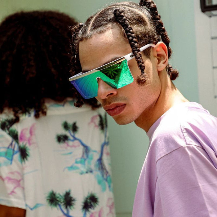 The Bar, White/Green Flash Mirror Polarised Lenses
