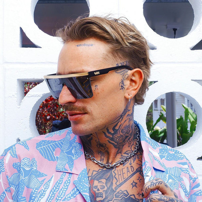 The Bar, Black and Matte Gold/Smoke Polarised Lenses