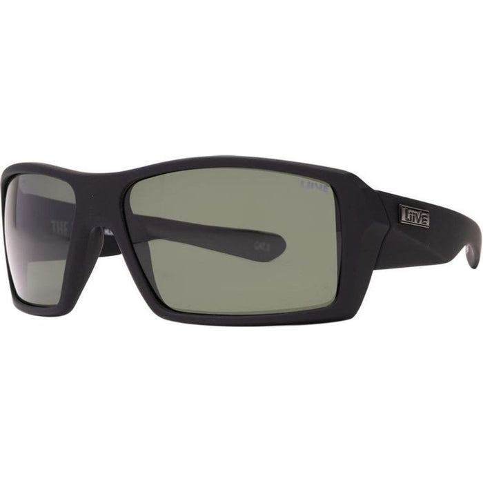 The Edge, Matt Black/Green Polarised Lenses
