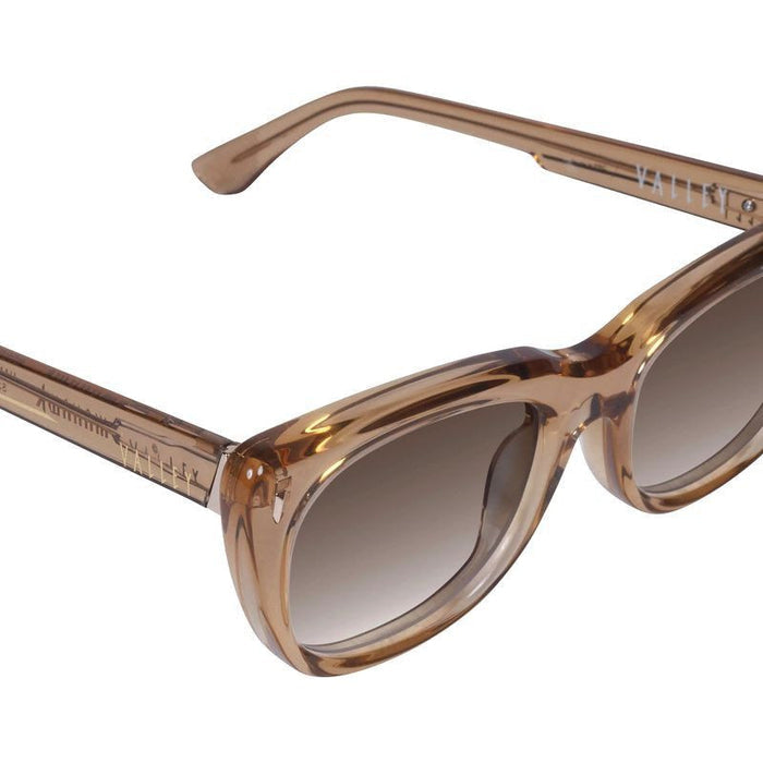Tomahawk, Dark Champagne with Gold Metal/Brown Gradient Lenses
