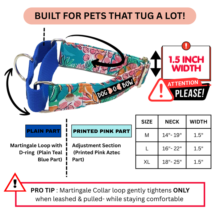 Tropicana Martingale Collar (1.5 inch width)
