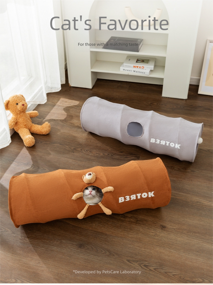 Tunnel pour chat, tube de jeu pour chat 80 cm