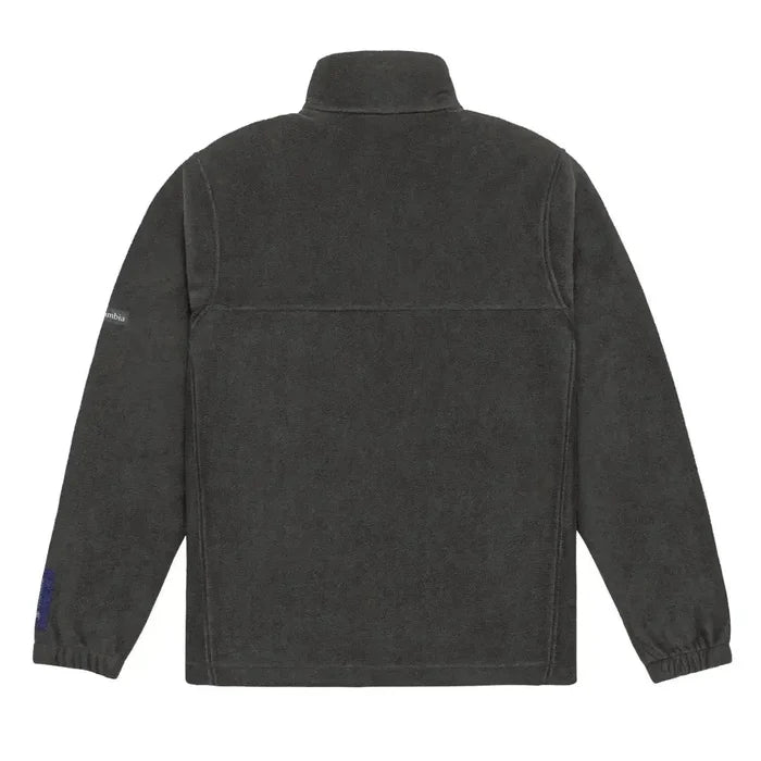 Unisex Columbia Fleece Jacket with Colorful Rainbow Paw Print Embroidery - FloofChonk