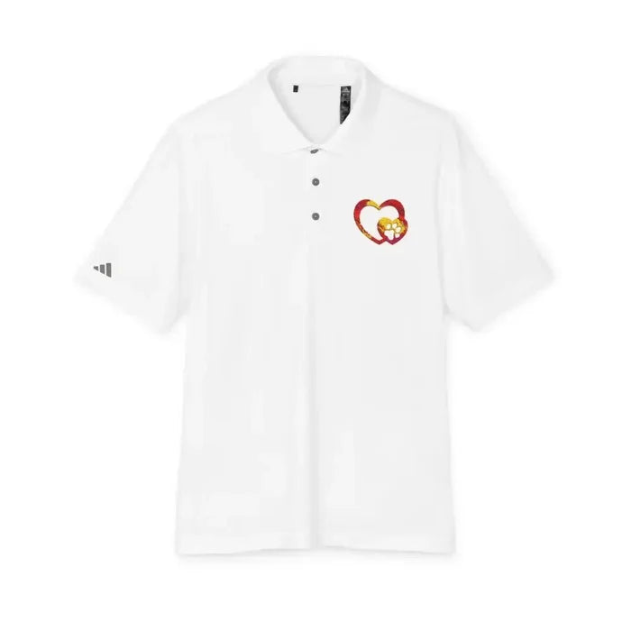 Adidas Unisex Performance Polo with Custom Rainbow Embroidered Graphic by FloofChonk - FloofChonk