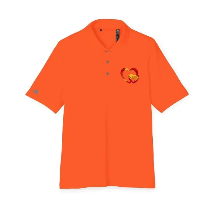 Adidas Unisex Performance Polo with Custom Rainbow Embroidered Graphic by FloofChonk - FloofChonk