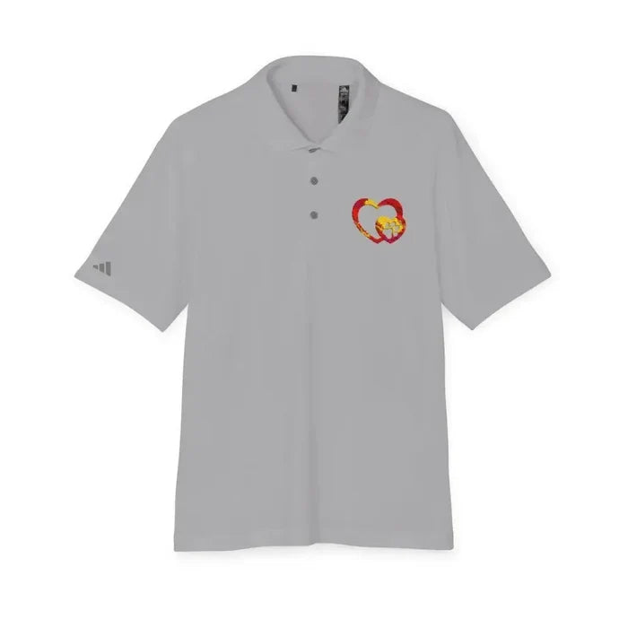 Adidas Unisex Performance Polo with Custom Rainbow Embroidered Graphic by FloofChonk - FloofChonk