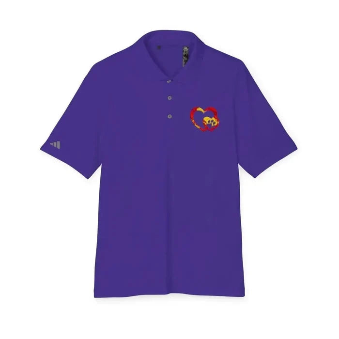 Adidas Unisex Performance Polo with Custom Rainbow Embroidered Graphic by FloofChonk - FloofChonk