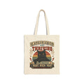 Unsupervised and Thriving Cat Tote Bag – Funny Retro Black Cat Canvas Tote - FloofChonk