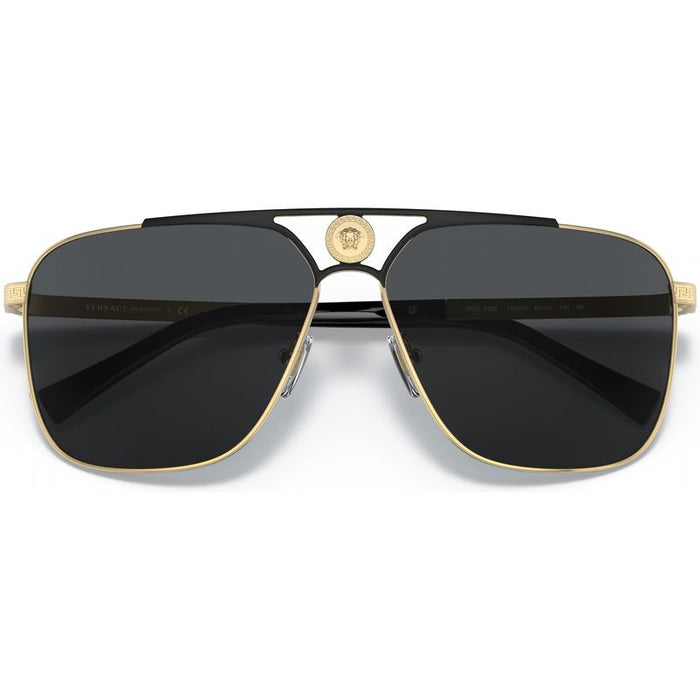 VE2238, Gold and Matte Black/Dark Grey Lenses