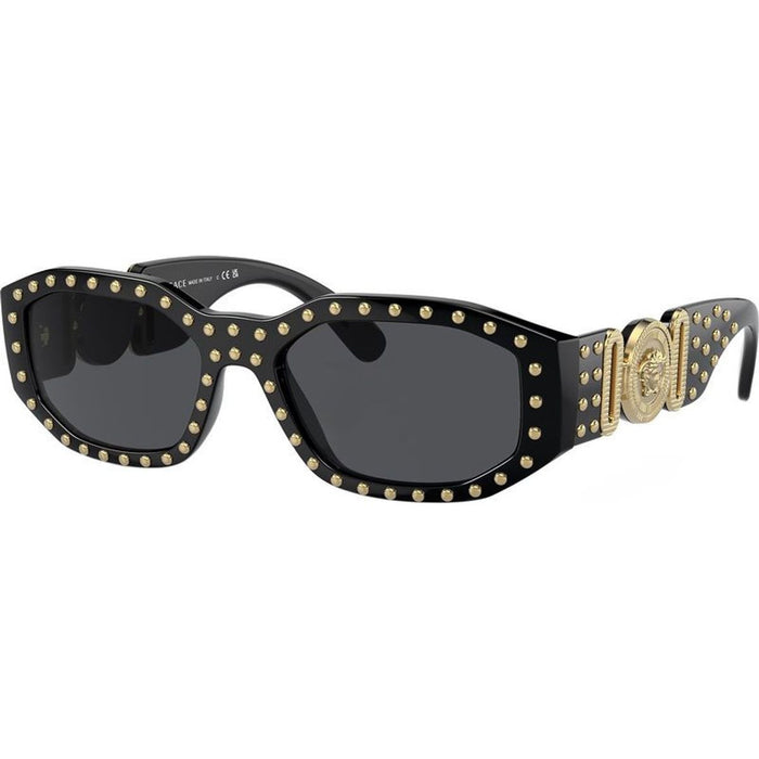 VE4361, Black and Gold Studs/Dark Grey Lenses