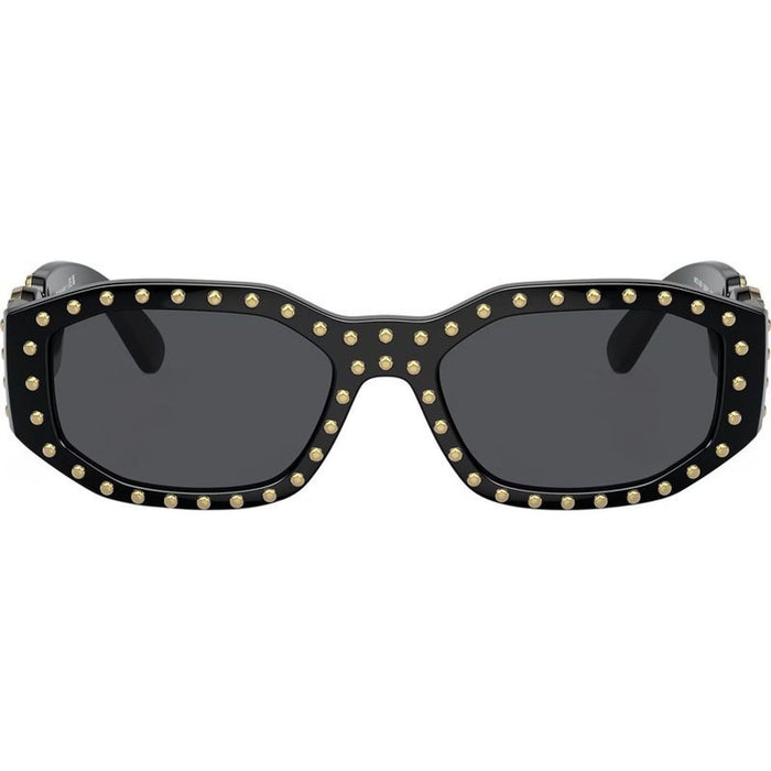 VE4361, Black and Gold Studs/Dark Grey Lenses
