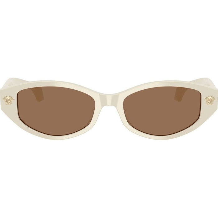 VE4512D, White Talc/Dark Brown Lenses