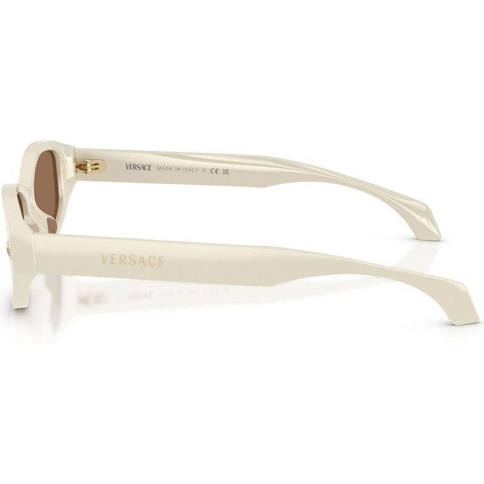 VE4512D, White Talc/Dark Brown Lenses