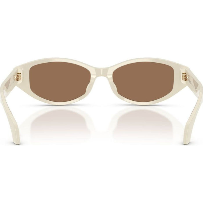 VE4512D, White Talc/Dark Brown Lenses