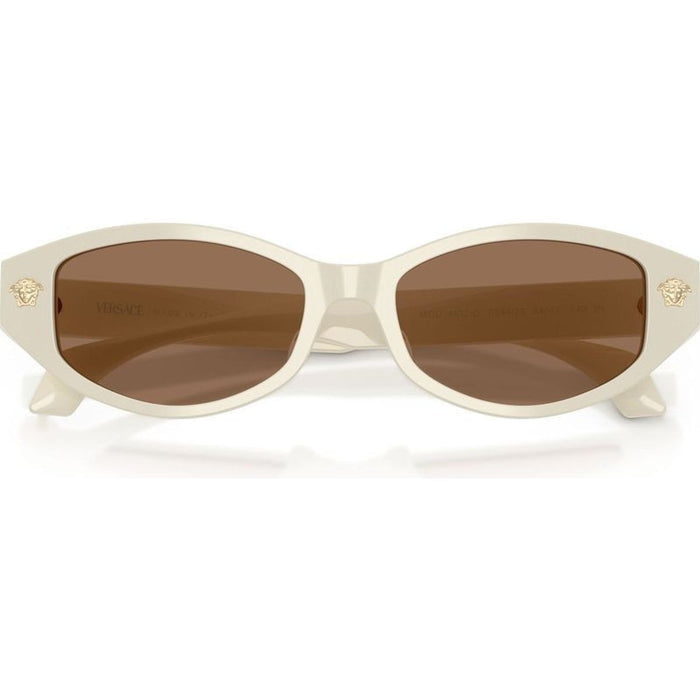 VE4512D, White Talc/Dark Brown Lenses
