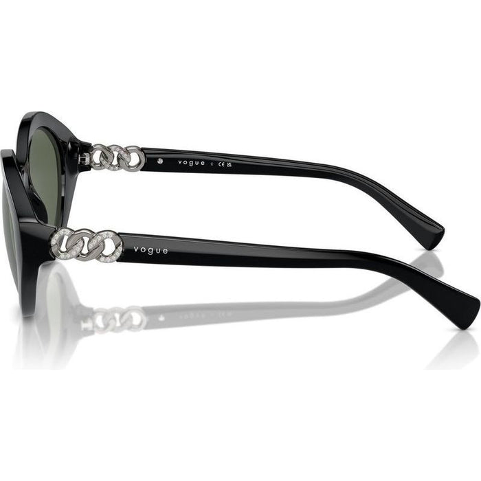 VO5576SB, Black/Dark Green Lenses