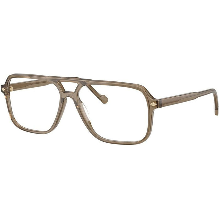 VO5709, Transparent Brown Heart/Clear Lenses 57 Eye Size