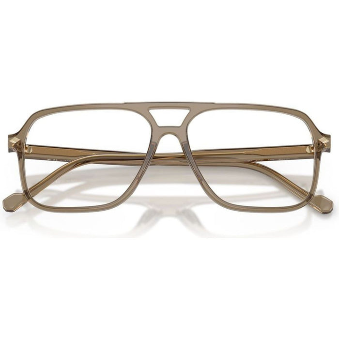 VO5709, Transparent Brown Heart/Clear Lenses 57 Eye Size
