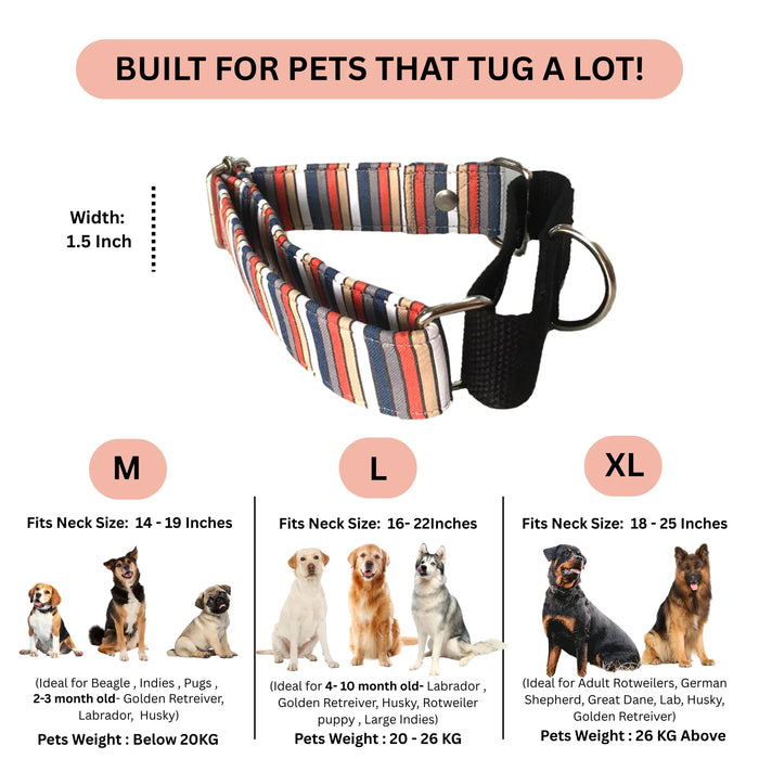 Volcano Stripe Martingale Collar (1.5 inch width)