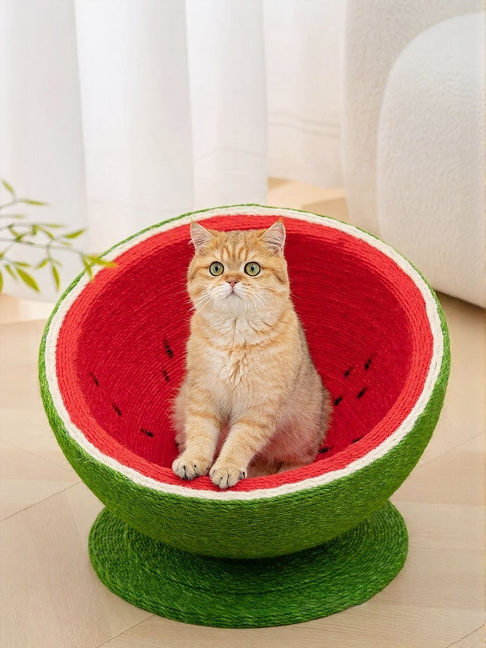 Watermelon Shaped Cat Scratching Post Nest - FloofChonk