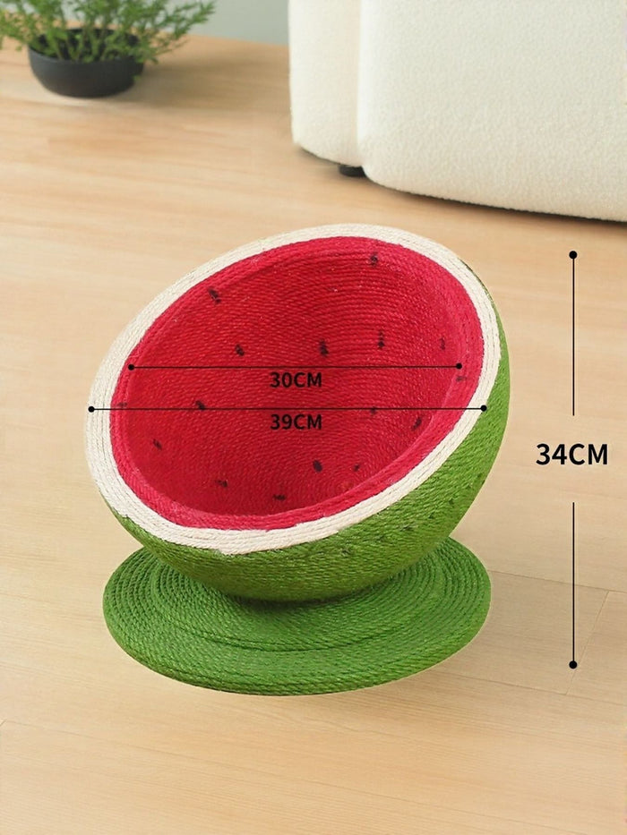 Watermelon Shaped Cat Scratching Post Nest - FloofChonk