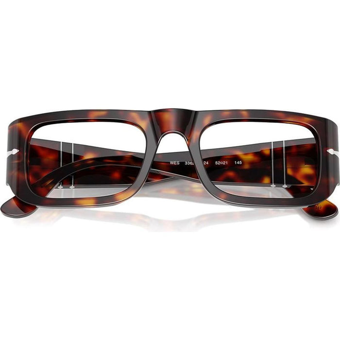 Wes PO3362V, Havana/Clear Lenses 52 Eye Size