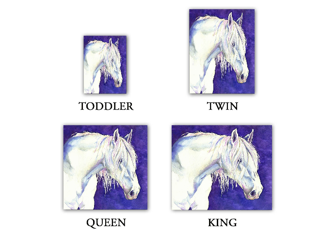 Shay Equine Horse Watercolor Painting  - Modern Bedding - Duvet or Comforter Brazen Design Studio Dark Slate Blue