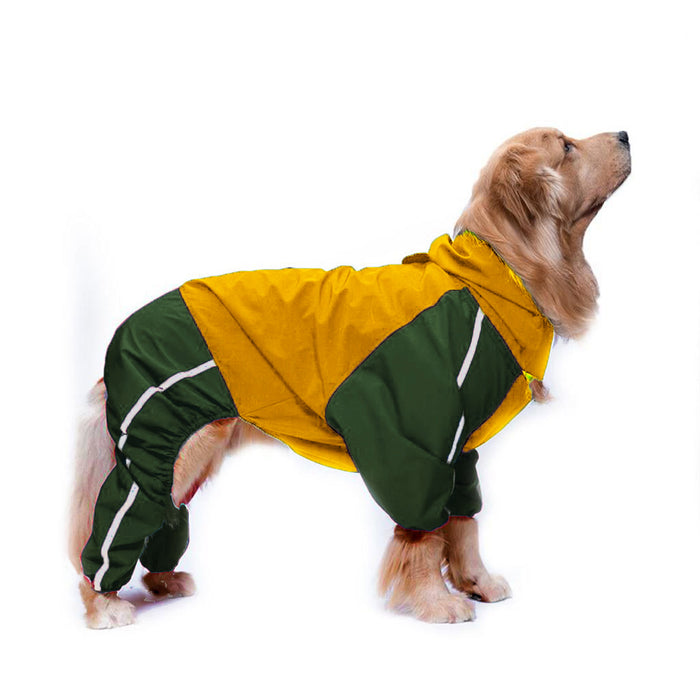 Yellow-Army Green Body Suit Raincoat