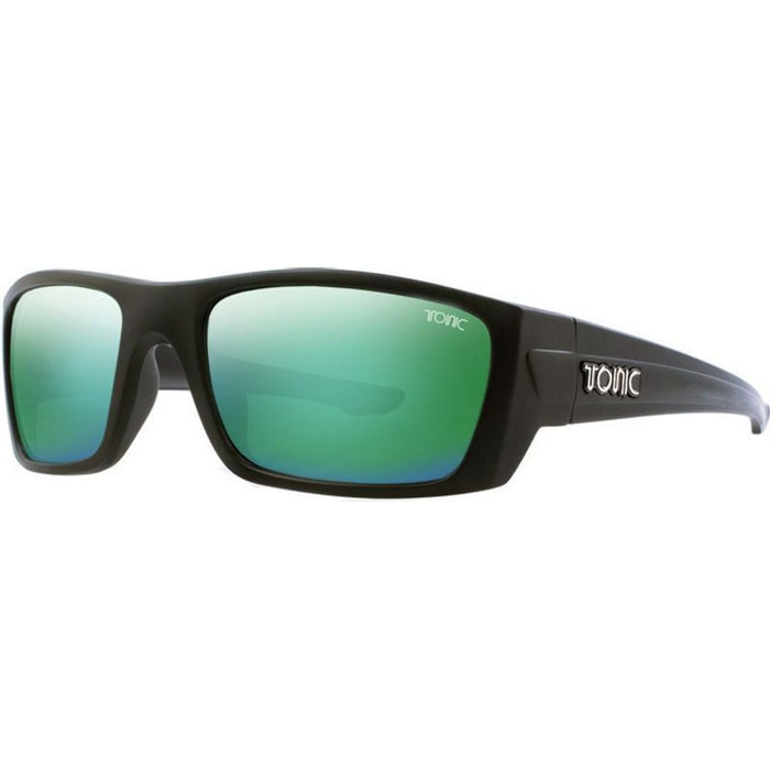 Youranium, Matte Black/Green Mirror Polarised Glass Lenses