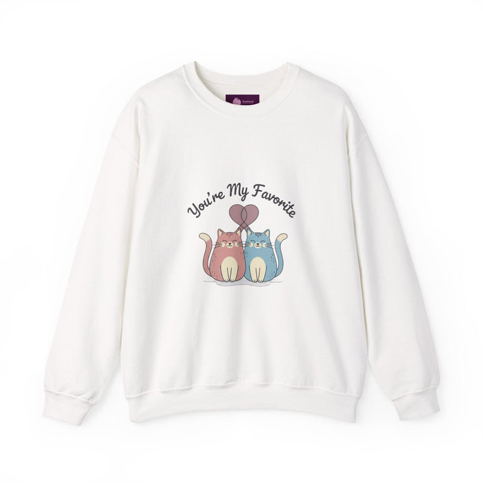 You’re My Favorite cats sweatshirt | Micro - Romance, Galentine’s pastel self - love - FloofChonk