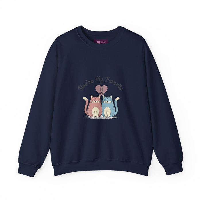 You’re My Favorite cats sweatshirt | Micro - Romance, Galentine’s pastel self - love - FloofChonk