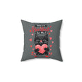 You're Purrfect For Me Cat Pillow — Cute Valentine Heart Throw Pillow - FloofChonk