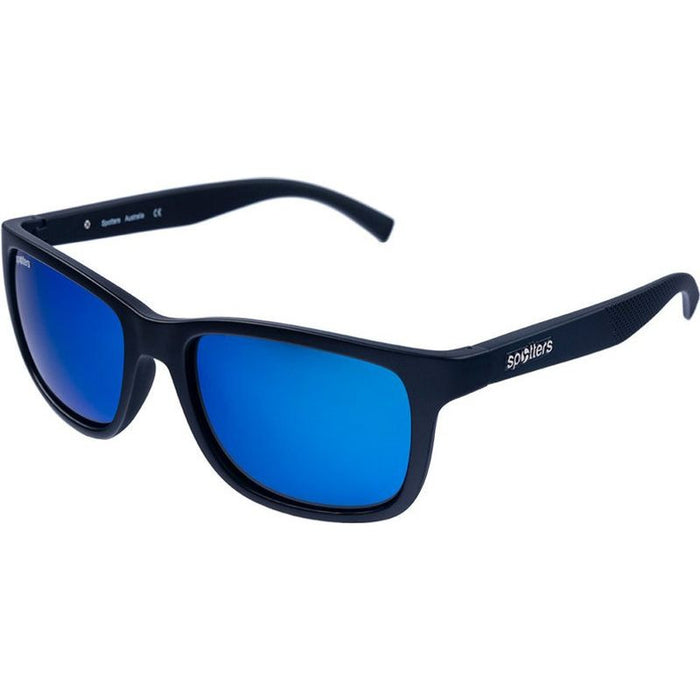 Zane, Matte Black/Blue Mirror Glass Polarised Lenses