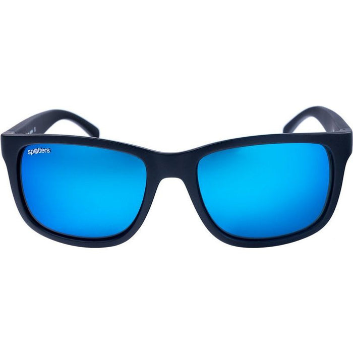 Zane, Matte Black/Blue Mirror Glass Polarised Lenses